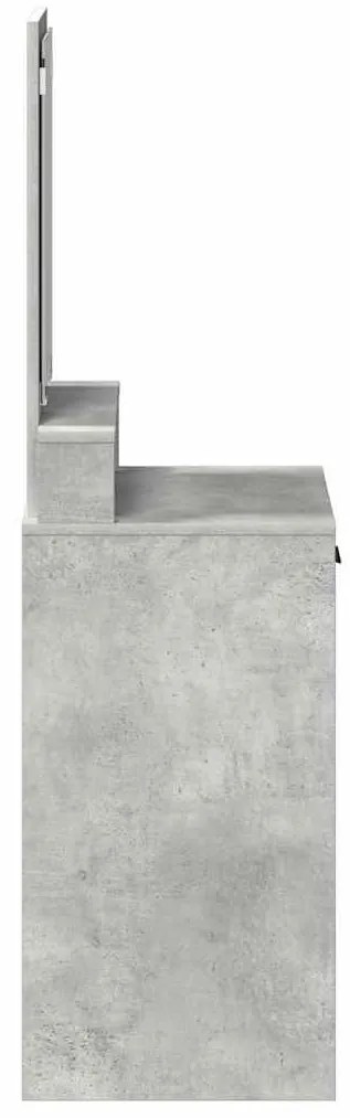 Tocador vidaXL com Gavetas Cinzento Betão 50x41x140 cm