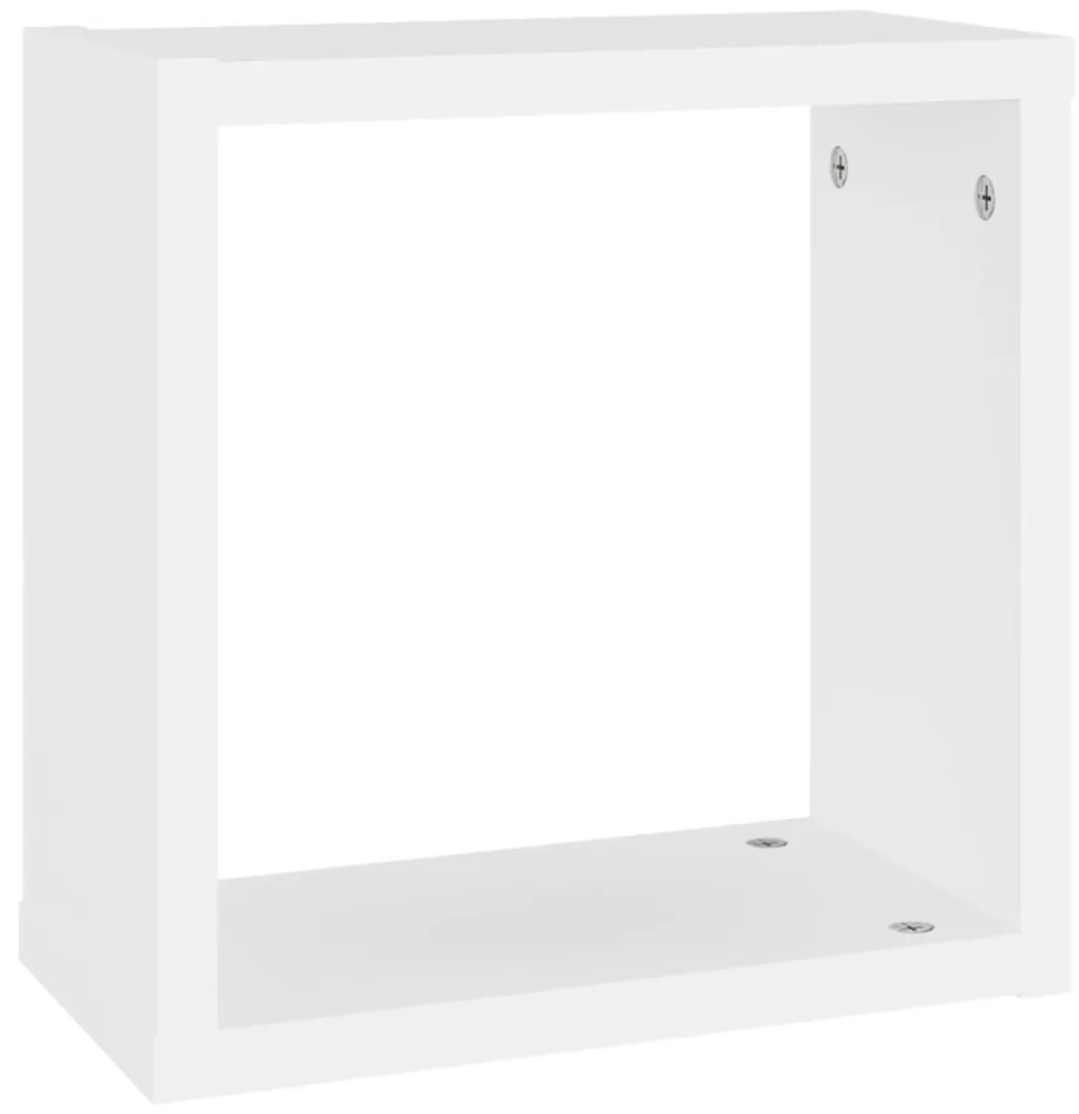 Prateleiras de parede em forma de cubo 4 pcs 30x15x30cm branco