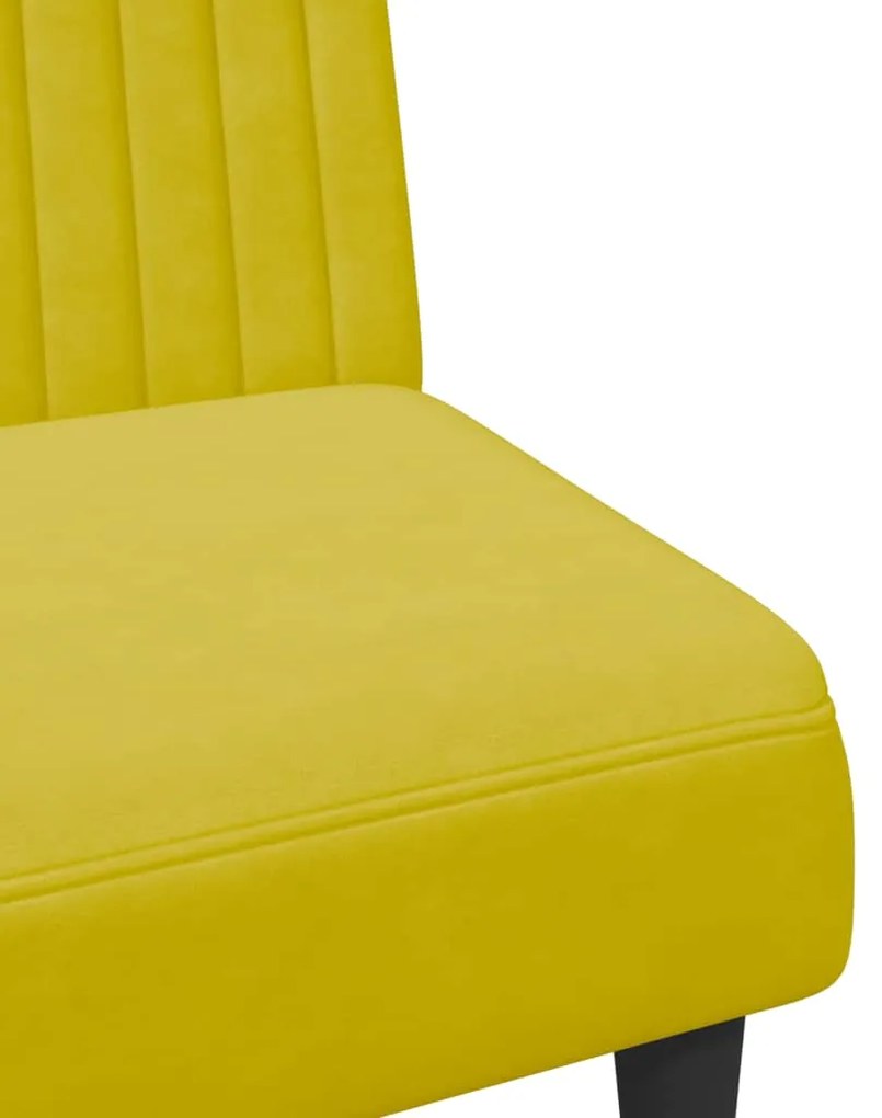2 pcs conjunto de sofás veludo amarelo