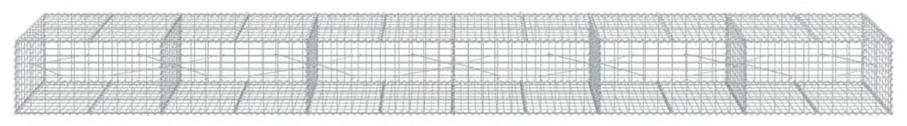 Cesto gabião com cobertura 600x100x50 cm ferro galvanizado