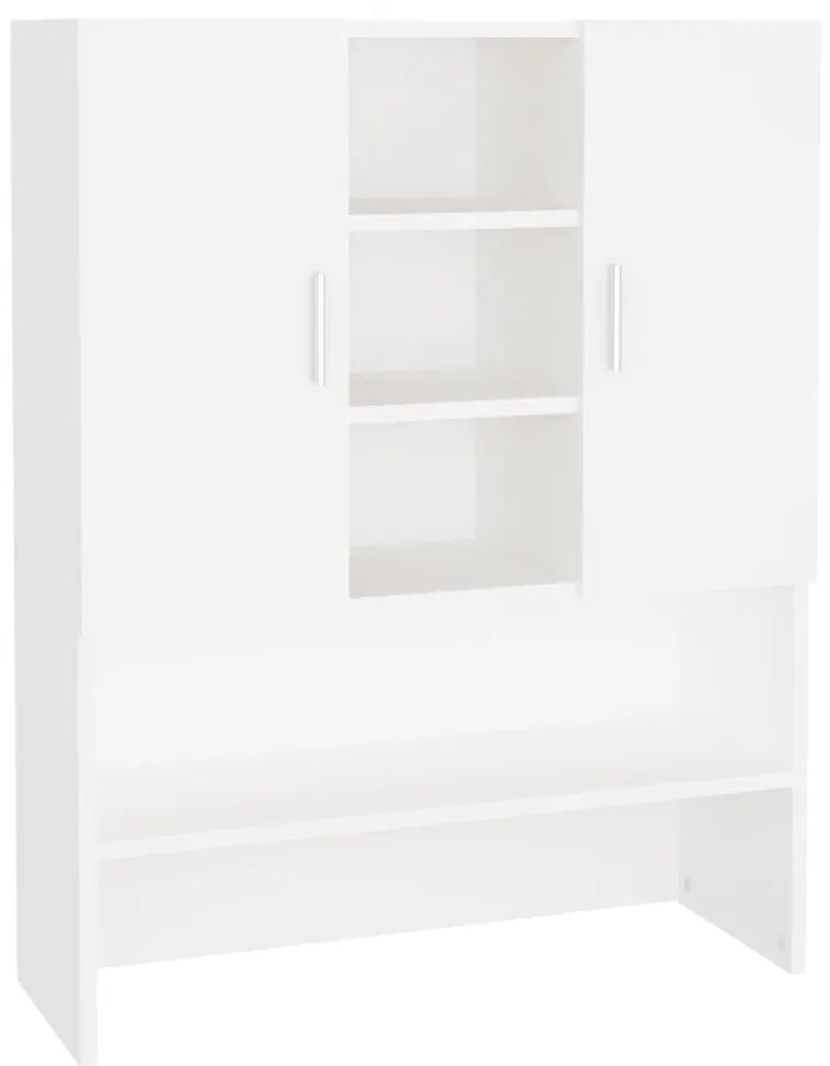 Armário para máquina de lavar roupa branco