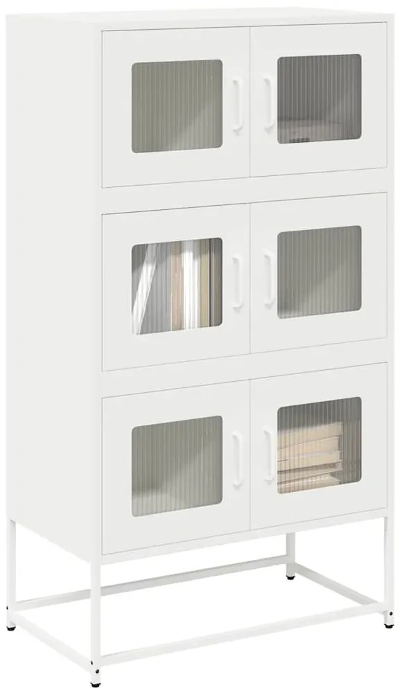 Aparador alto 68x39x123 cm aço branco
