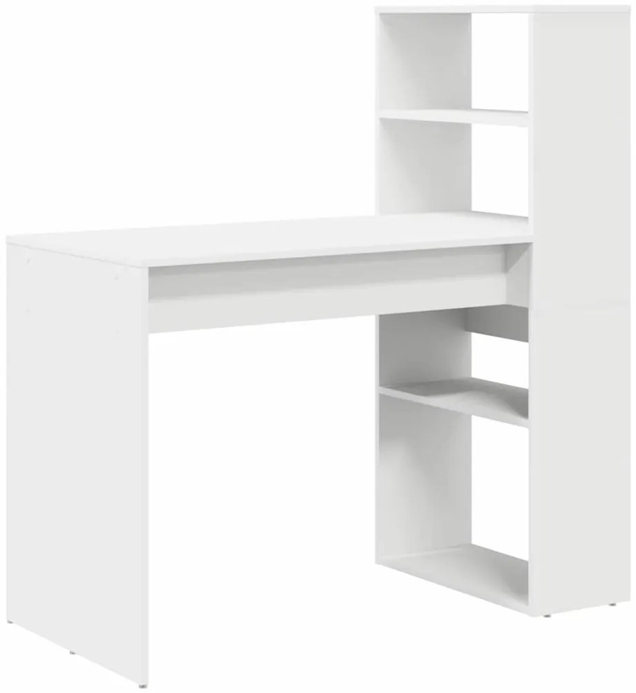 Mesa com Armazenamento Branca 113x54x120 cm Madeira Derivada