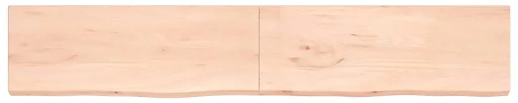 Prateleira de parede 220x40x(2-4)cm carvalho maciço não tratado