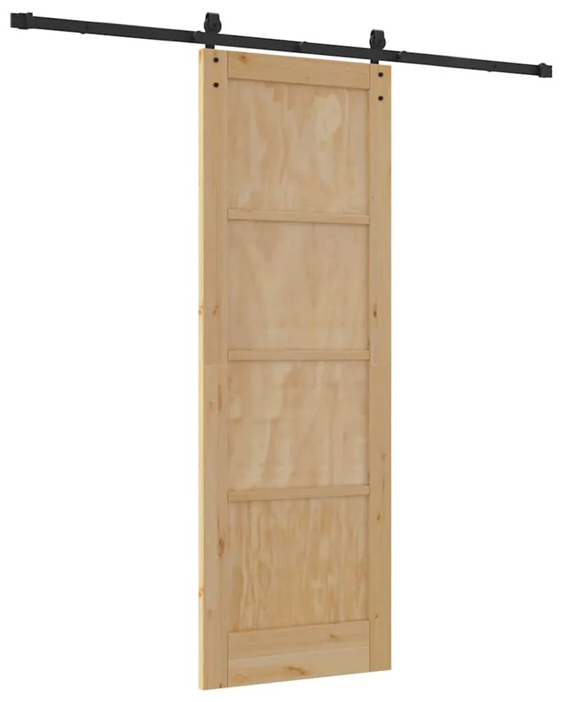 Porta Deslizante com Conjunto de Ferragens 73.5x211 cm Madeira Sólida