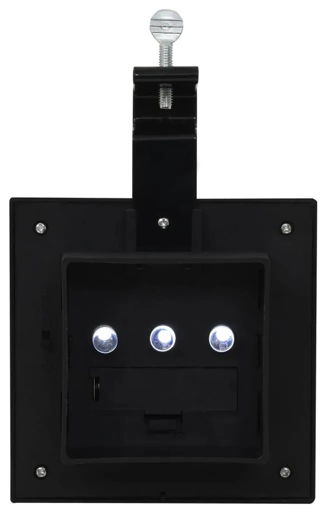 Candeeiro de exterior solar LED 6 pcs preto quadrado 12 cm