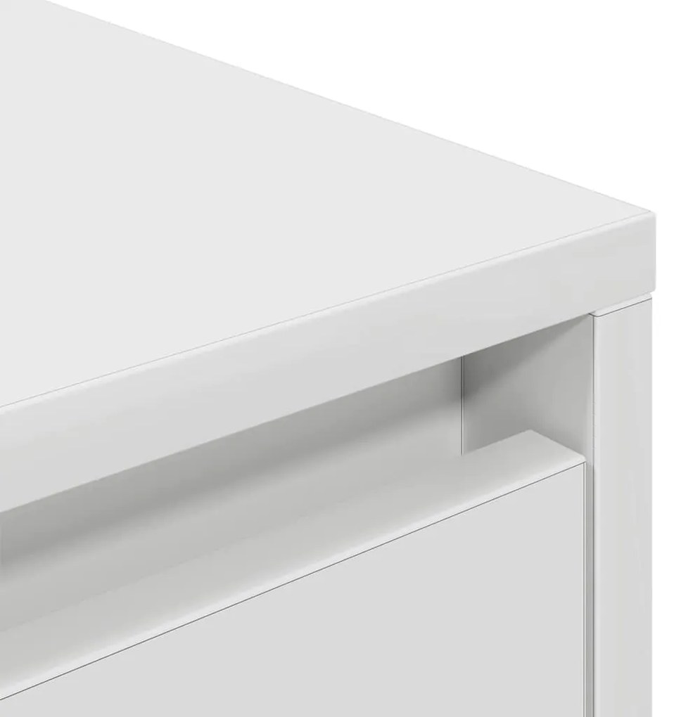 Móvel de TV com luzes LED 160,5x41x50 cm branco