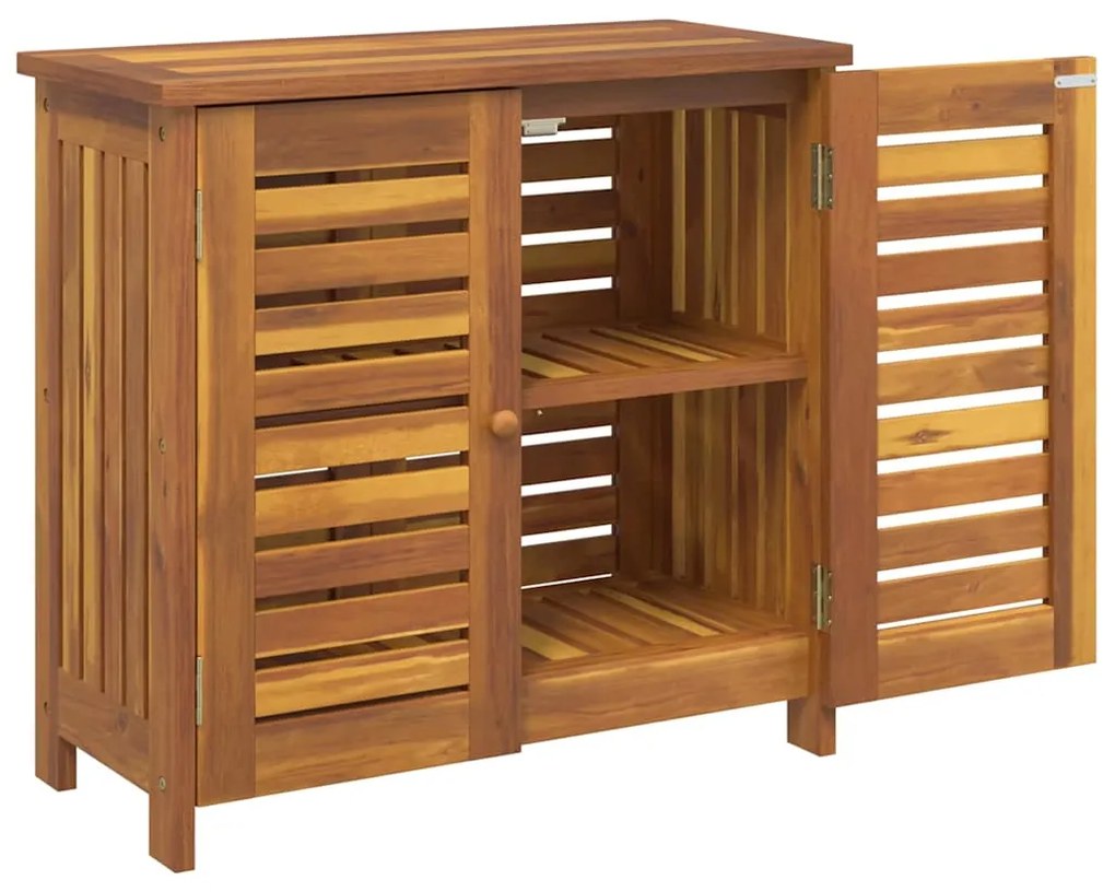 Armário de Jardim com armazenamento com porta Castanho 78 x 36.5 x 78c