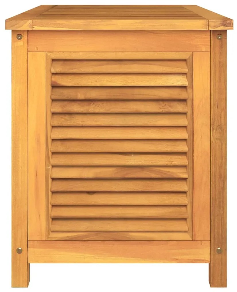 Caixa de arrumação para jardim com saco 90x50x58 cm teca maciça