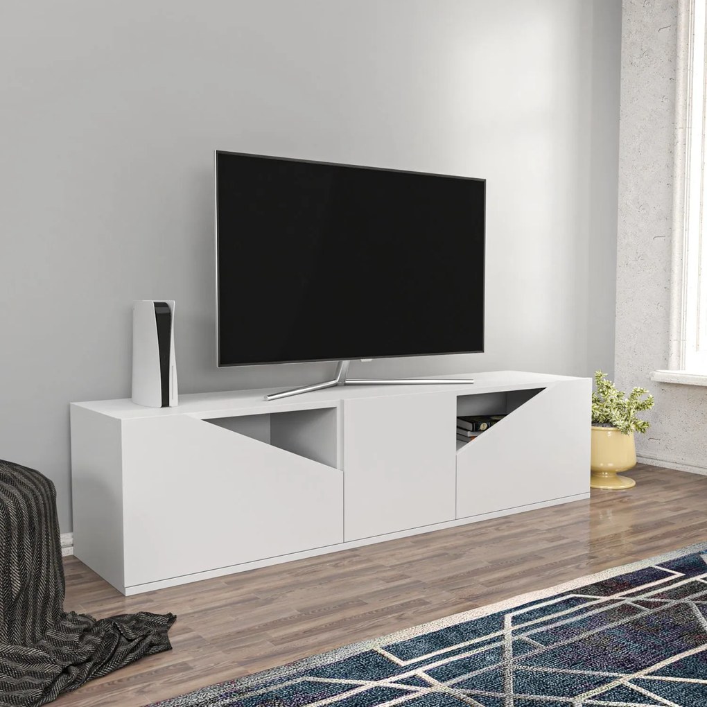 Móvel TV Carson – Branco – 160 cm x 35,3 cm x 40 cm