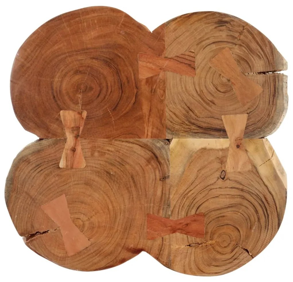 Mesa de centro 4 troncos 36 cm madeira de acácia maciça