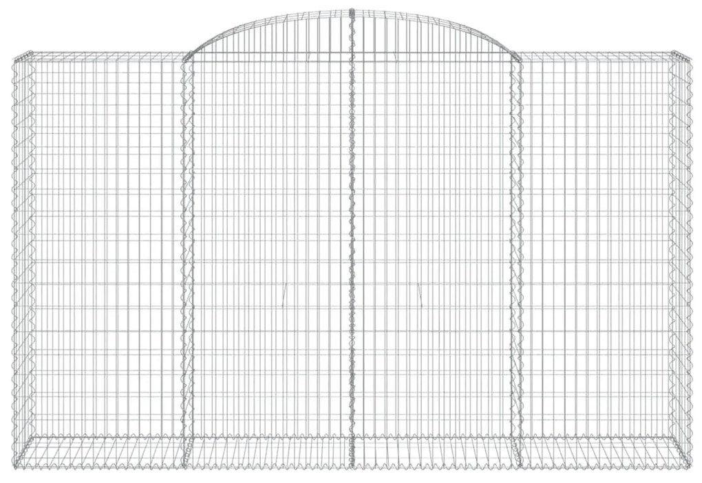 Cestos gabião arqueados 17 pcs 300x50x180/200 ferro galvanizado