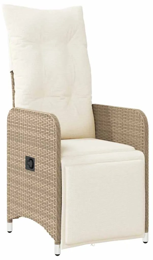 9 pcs conjunto bistrô de jardim c/ almofadões vime PE castanho