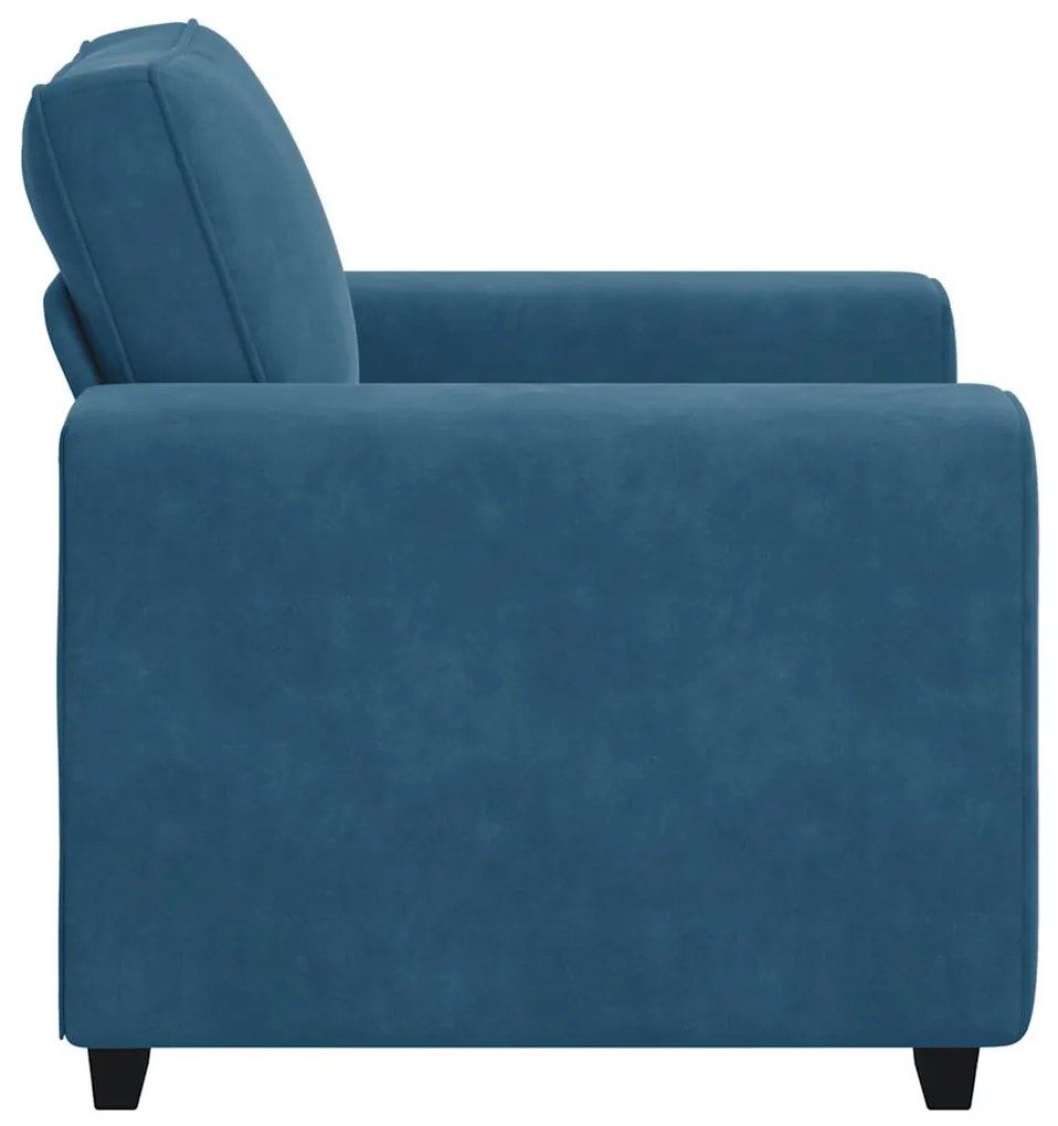 Poltrona 60 cm veludo azul