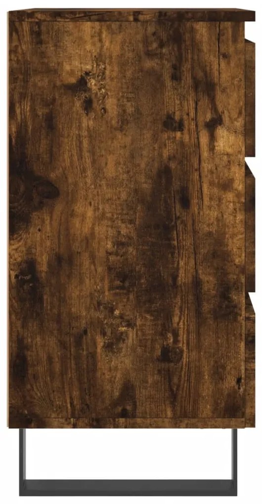 Mesas de cabeceira 2 pcs derivados de madeira carvalho fumado