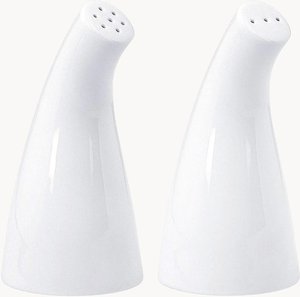 Saleiro e pimenteiro de porcelana artesanais Urbino, conjunto de 2