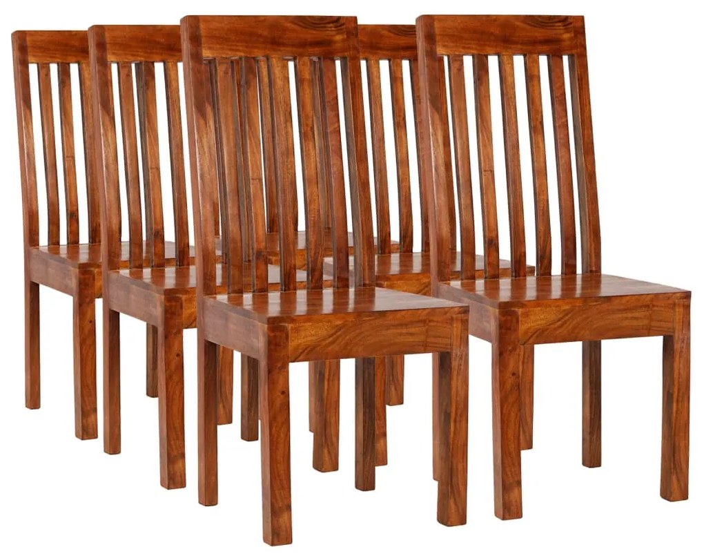 Conjunto mesa de jantar 7 pcs madeira de acácia maciça