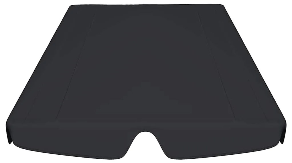 Toldo suplente p/ baloiço de jardim 150/130x105/70 cm preto