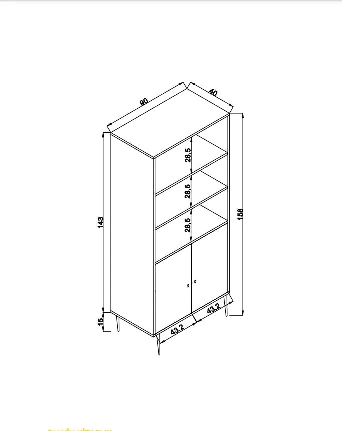 Estante Jüt – Carvalho – 40 cm x 90 cm x 110 cm