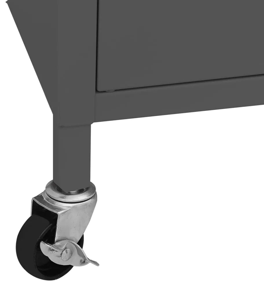 Armário de arrumação aço 60x35x56 cm antracite