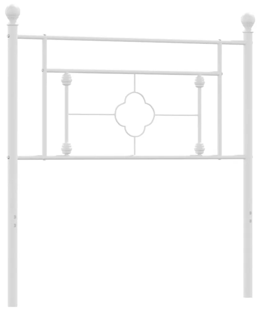 Cabeceira de cama 100 cm metal branco