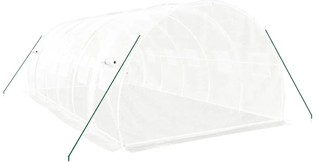 Estufa com estrutura de aço 18 m² 6x3x2 m branco