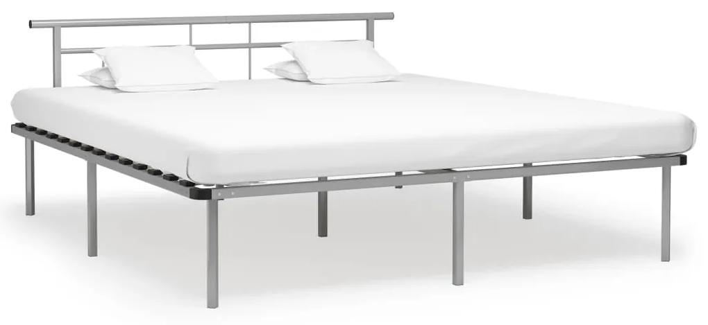 324840 vidaXL Estrutura de cama metal 200x200 cm cinzento
