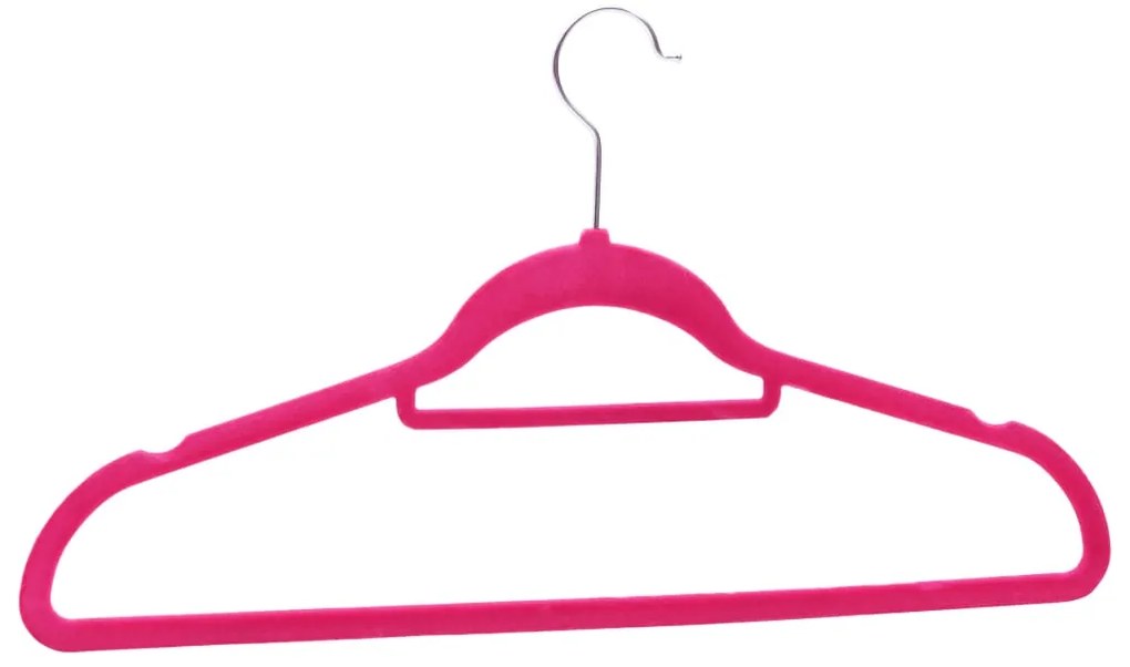 100 pcs conjunto de cabides antiderrapantes veludo rosa