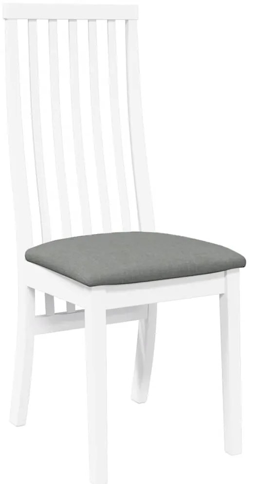 Cadeiras de jantar com almofadões 2 pcs madeira maciça branco