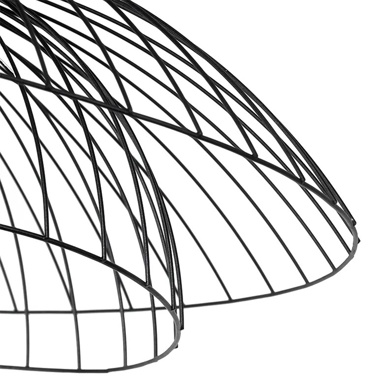 Candeeiro de suspensão design preto 60 cm - Pua Design