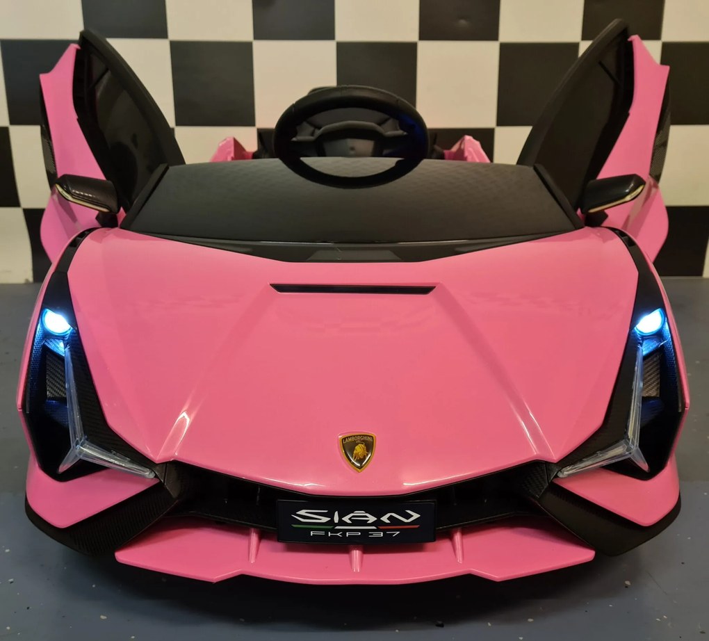 Carro infantil a bateria 12V Lamborghini Sian rosa