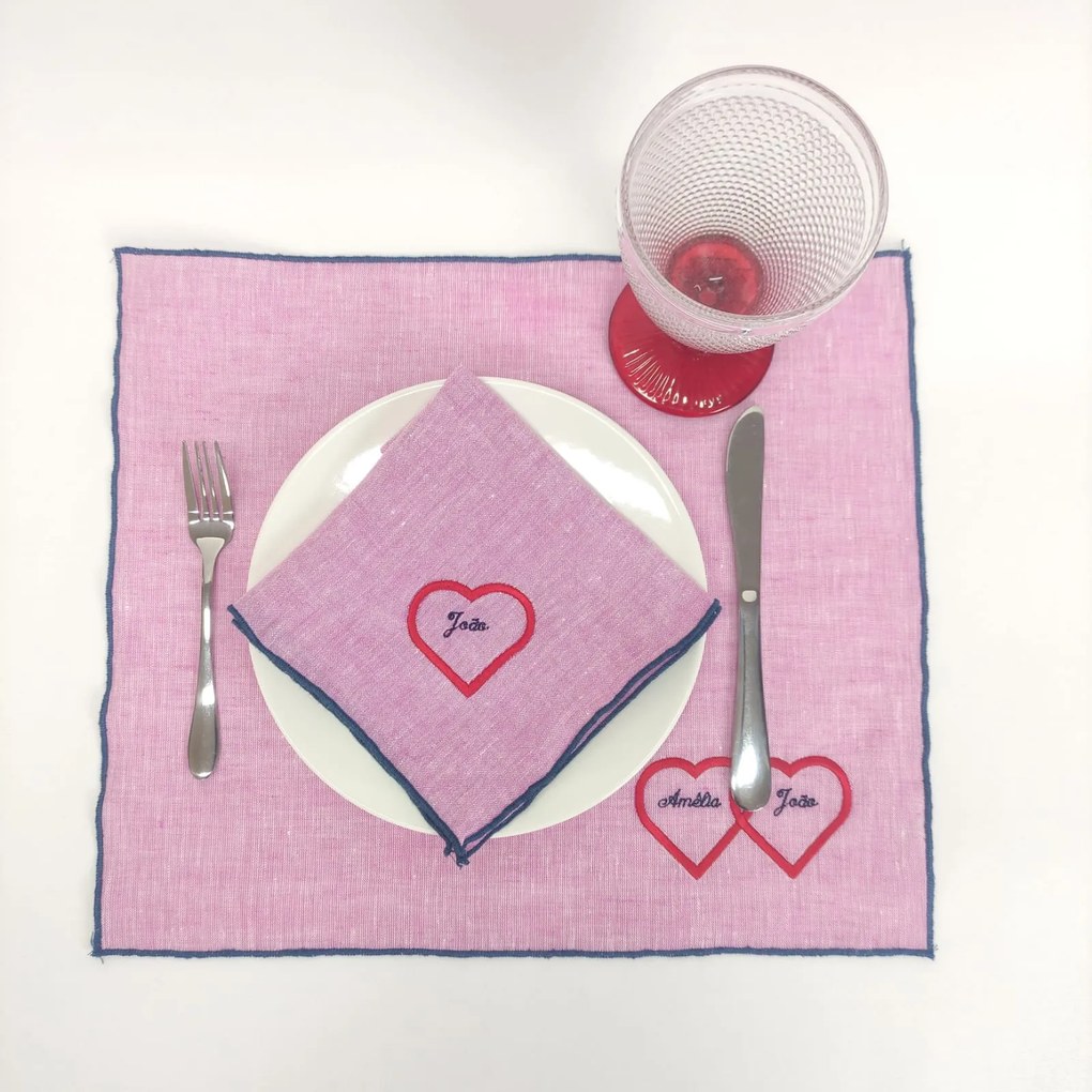 Individual e Guardanapo Hearts