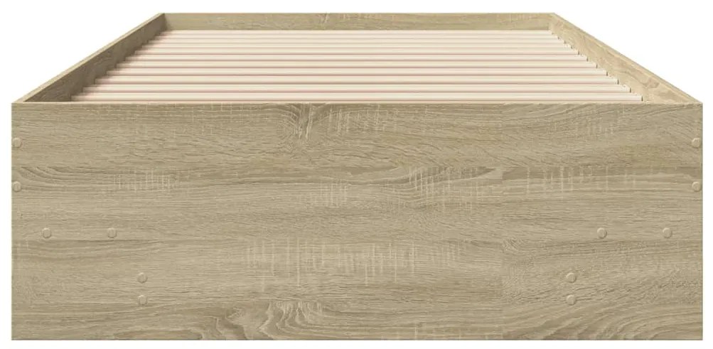 Estrutura cama s/ colchão derivados de madeira carvalho sonoma