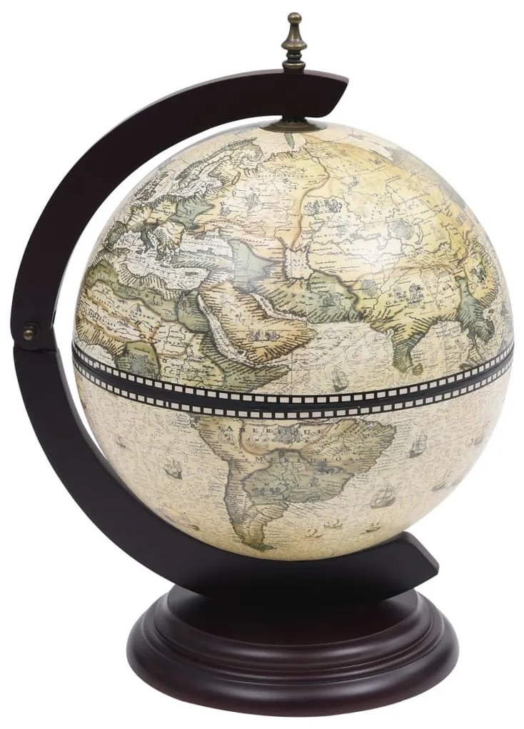 Garrafeira de mesa em forma de globo madeira de eucalipto verde