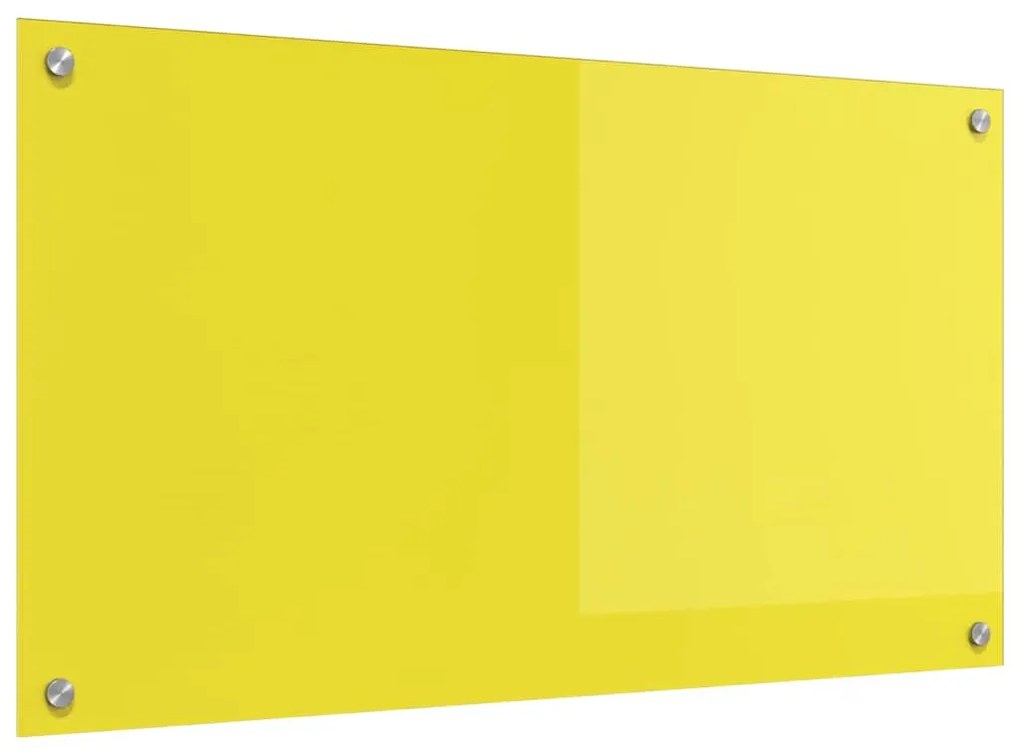 Barreira de Cozinha vidaXL Amarelo 90x50x0,6 cm em Vidro Temperado