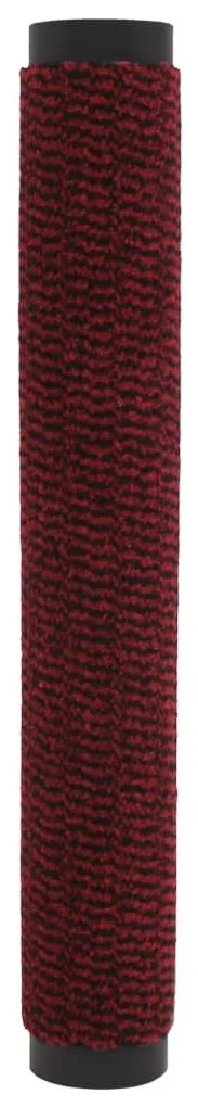 Tapete controlo pó retangular tufado 2 pcs 80x120cm vermelho