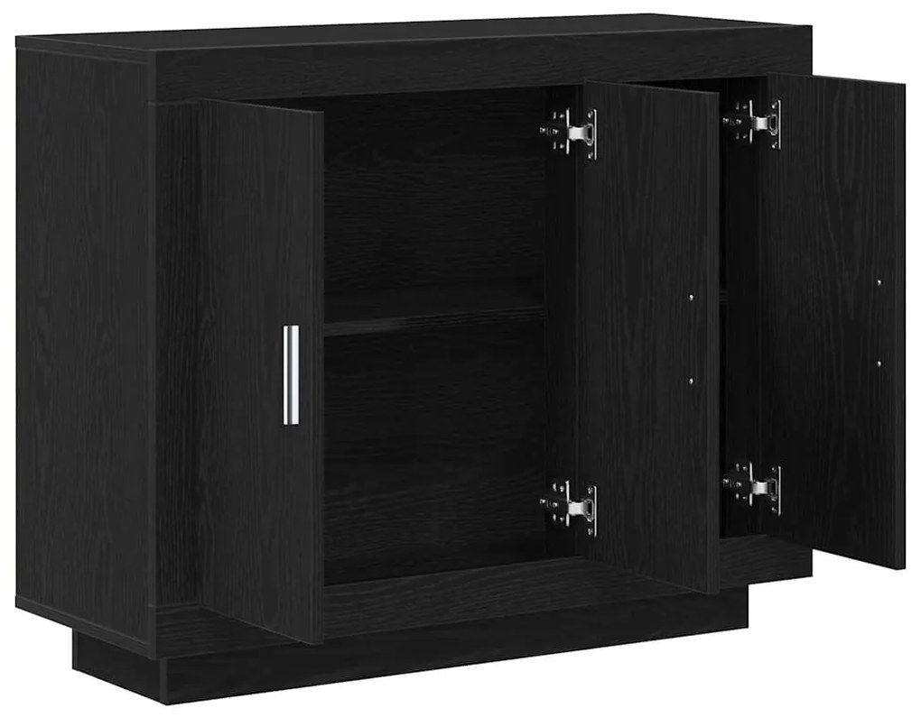 Sideboard vidaXL Preto Carvalho 92x35x75 cm Madeira de engenharia