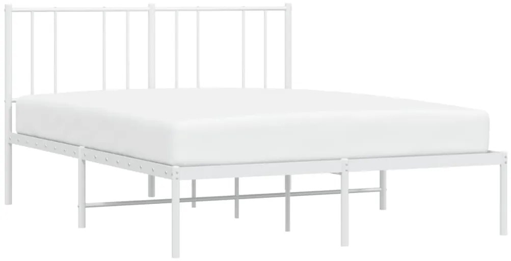 Estrutura de cama com cabeceira 120x200 cm metal branco