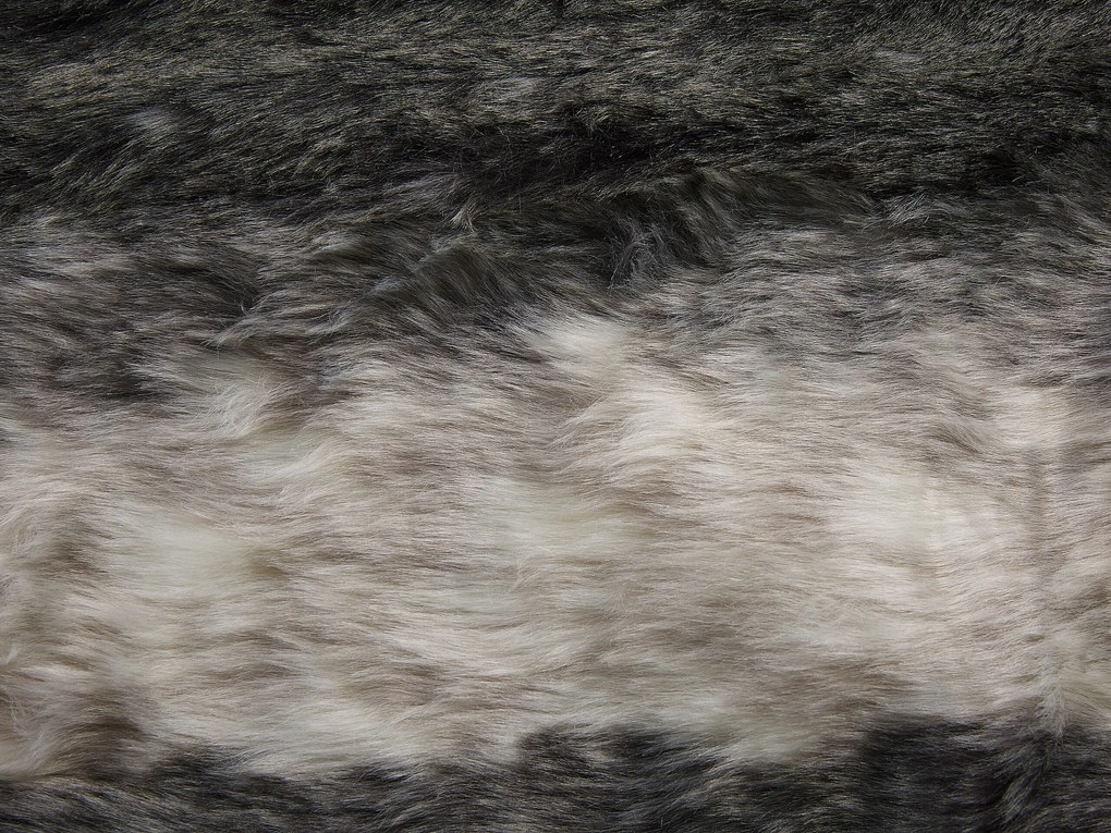 Manta cinzenta e branca 180 x 220 cm TAZA Beliani