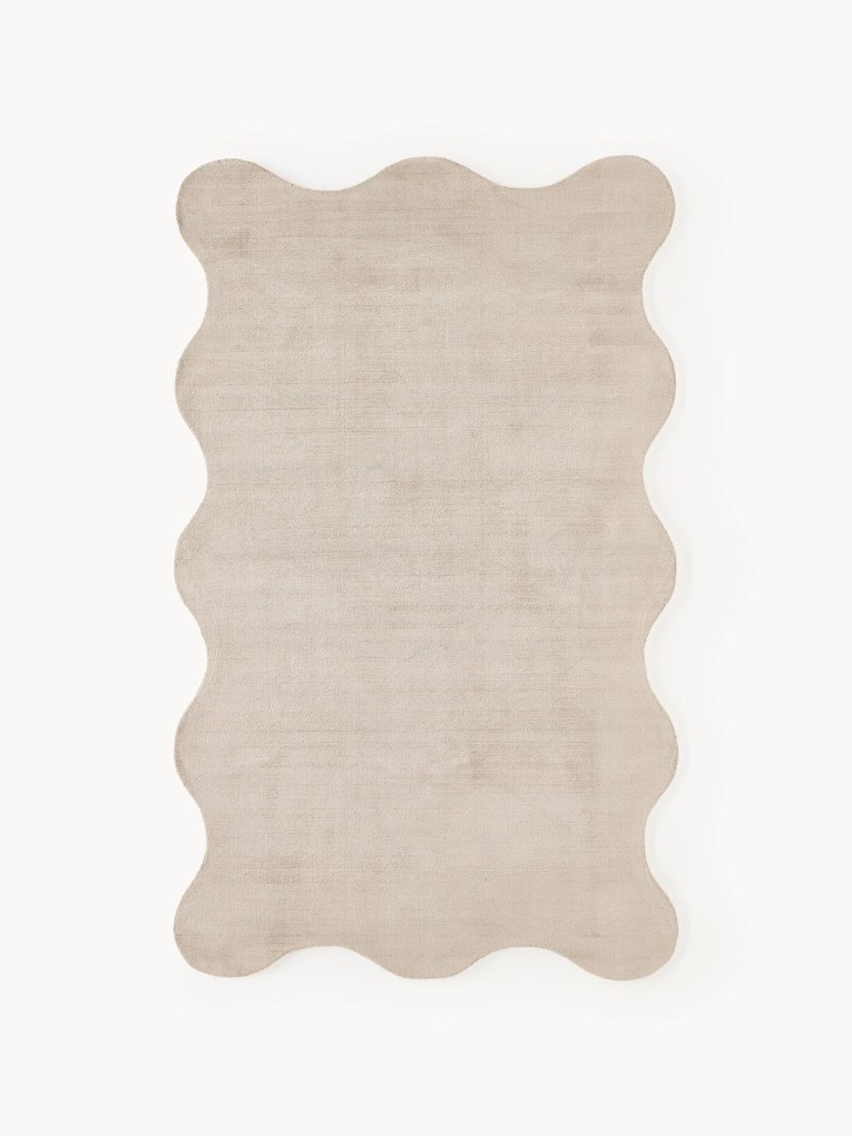 Tapete artesanal Wavy, bege