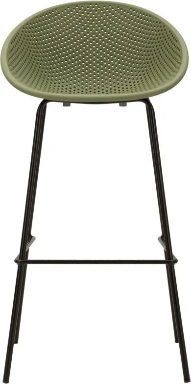 CONJUNTO DE 2 BANCOS DE BAR IBIZA 50X50X98 CM (ALTURA DO ASSENTO 75 CM) VERDE E PRETO