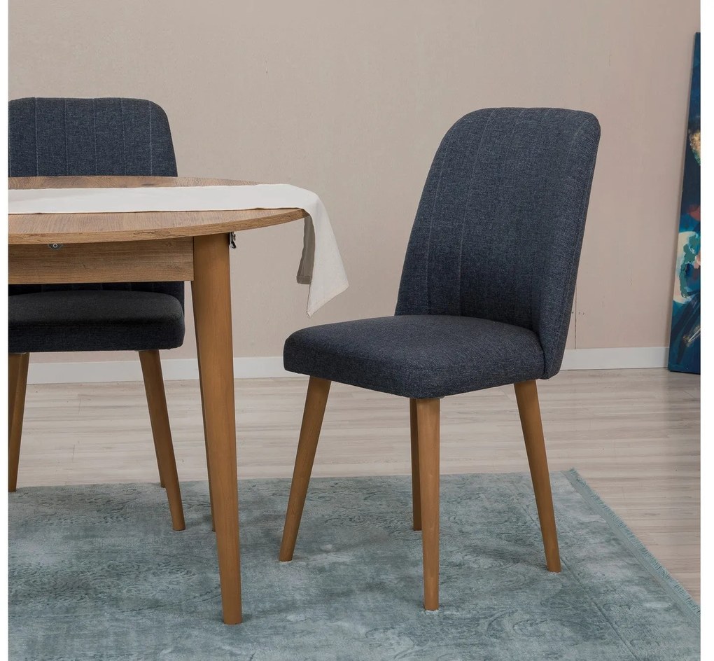 Conjunto de Mesa de Jantar Extensível Vina – Pinho Atlântico Azul Mari