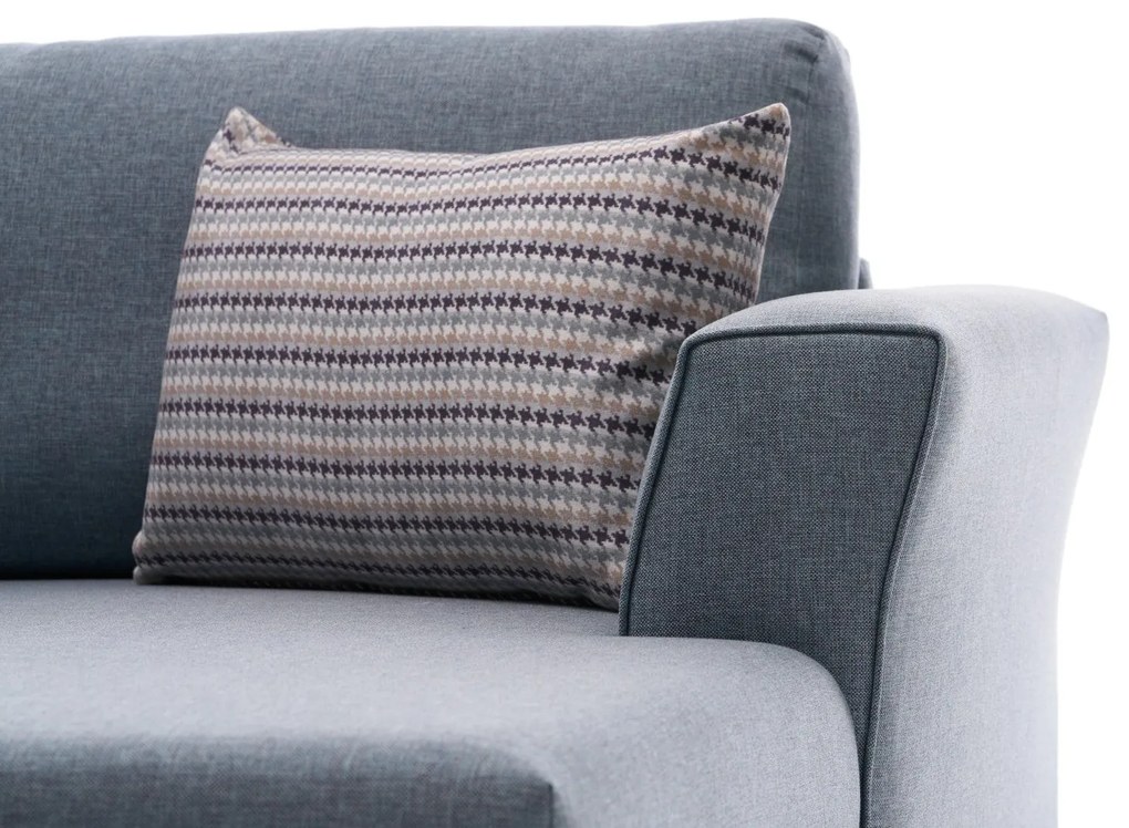 Sofá-Cama de Canto Eris – Azul – 300 x 78 x 202 cm