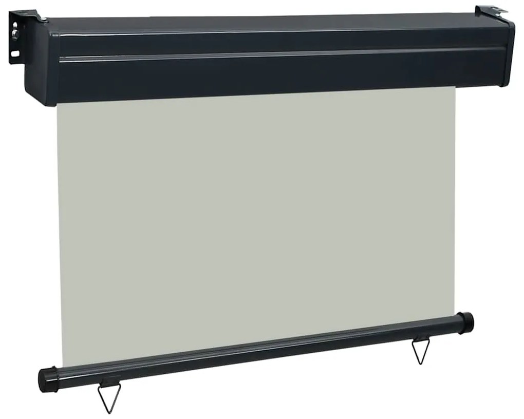 Toldo lateral para varanda 100x250 cm cinzento