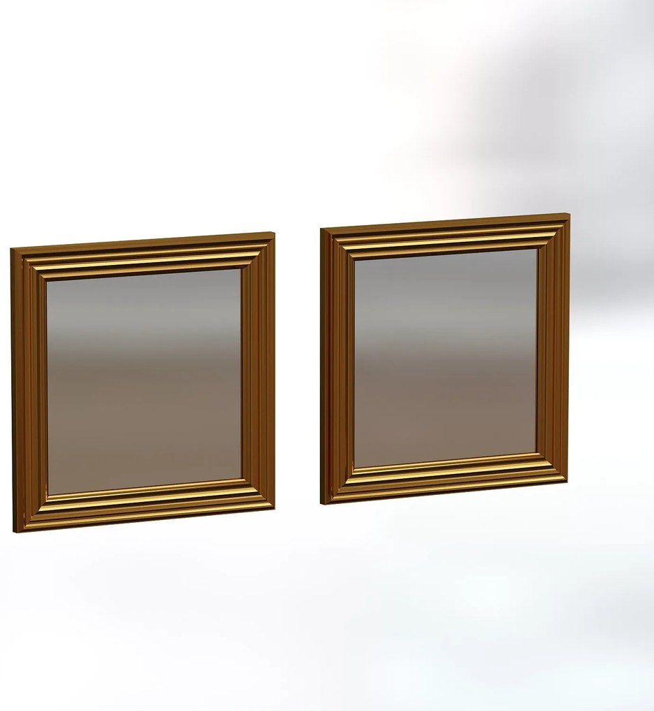 Conjunto de Espelhos Bale – Dourado – 40x40x3 cm