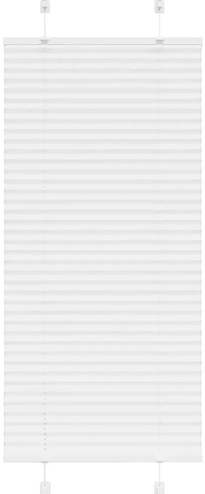 Branco Plissada Cega 60x100 cm Largura Tecido 59,4 cm Poliéster