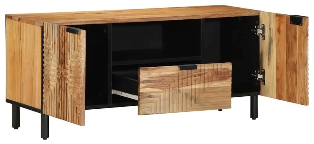 vidaXL Unidades de TV Madeira Sólida de Acácia 105 x 33,5 x 46 cm