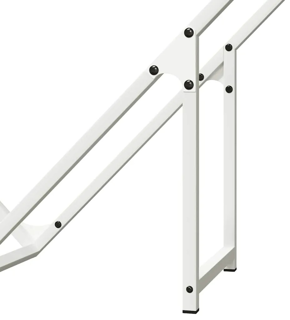 Suporte para lenha 100x25x100 cm aço laminado a frio branco