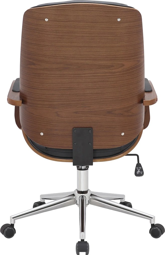 Cadeira de escritório Yankton Nogueira e Preto