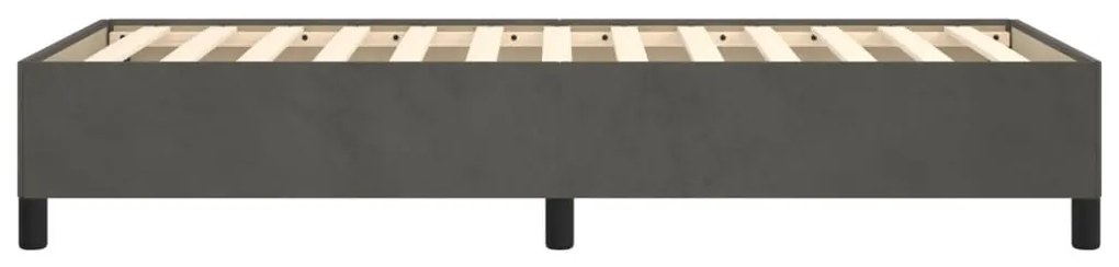 Estrutura de cama sem colchão 100x200 cm veludo cinzento-escuro